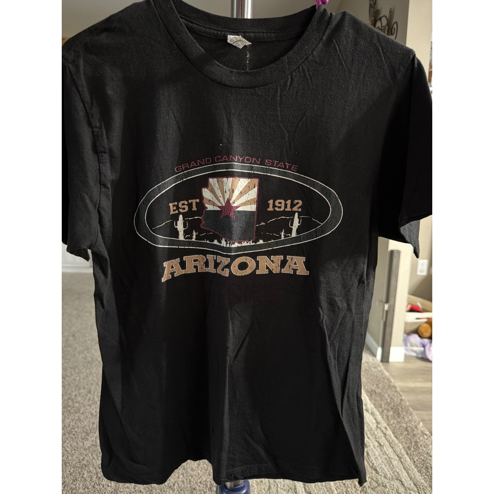Alstyle Arizona Grand Canyon State Graphic T-Shirt Black Small EST 1912